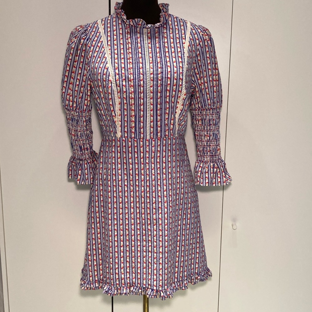 Laura Ashley + Urban Outfitters Maisy mock neck dress floral M - Picture 1 of 16